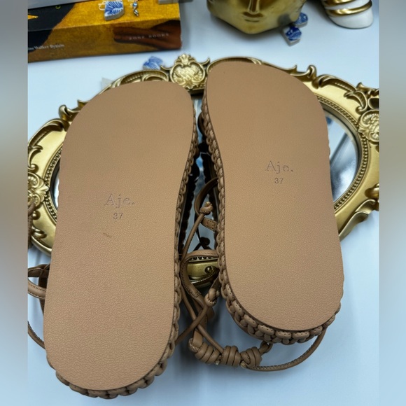 🆕 AJE 🧿 NWOT Tryphena Platform Twist Sandal, Beige - SIZE 37 - Picture 13 of 16